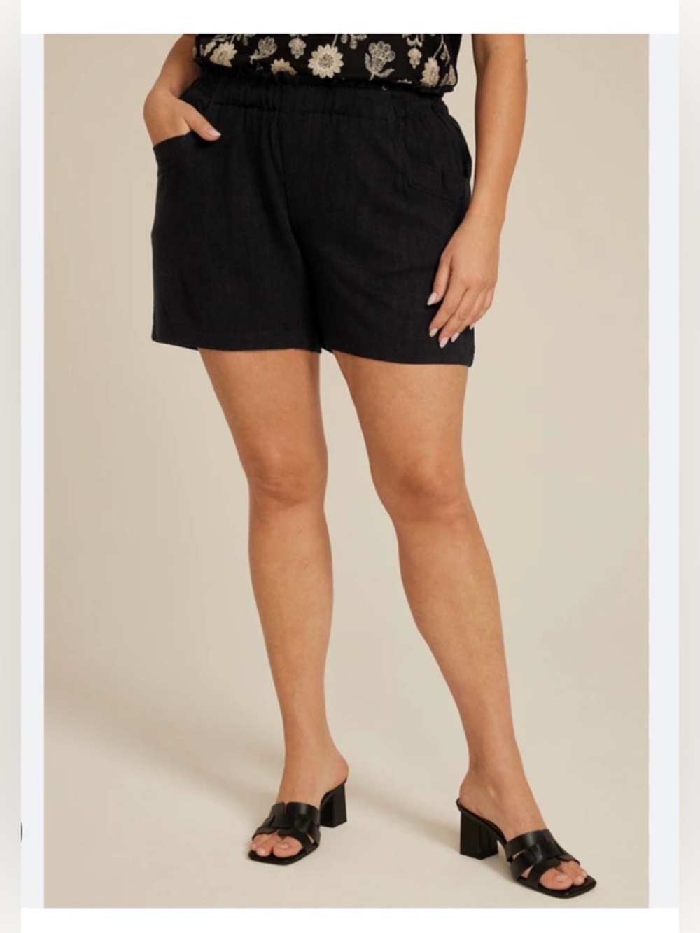 Maurices Black Elastic-Waist Shorts